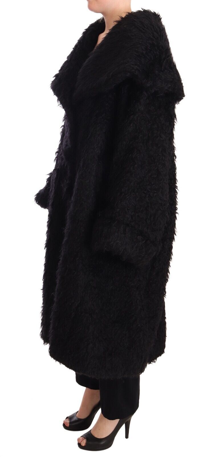 Μπουφάν Dolce & Gabbana Sleek Runway Fur Cape Trench Jacket