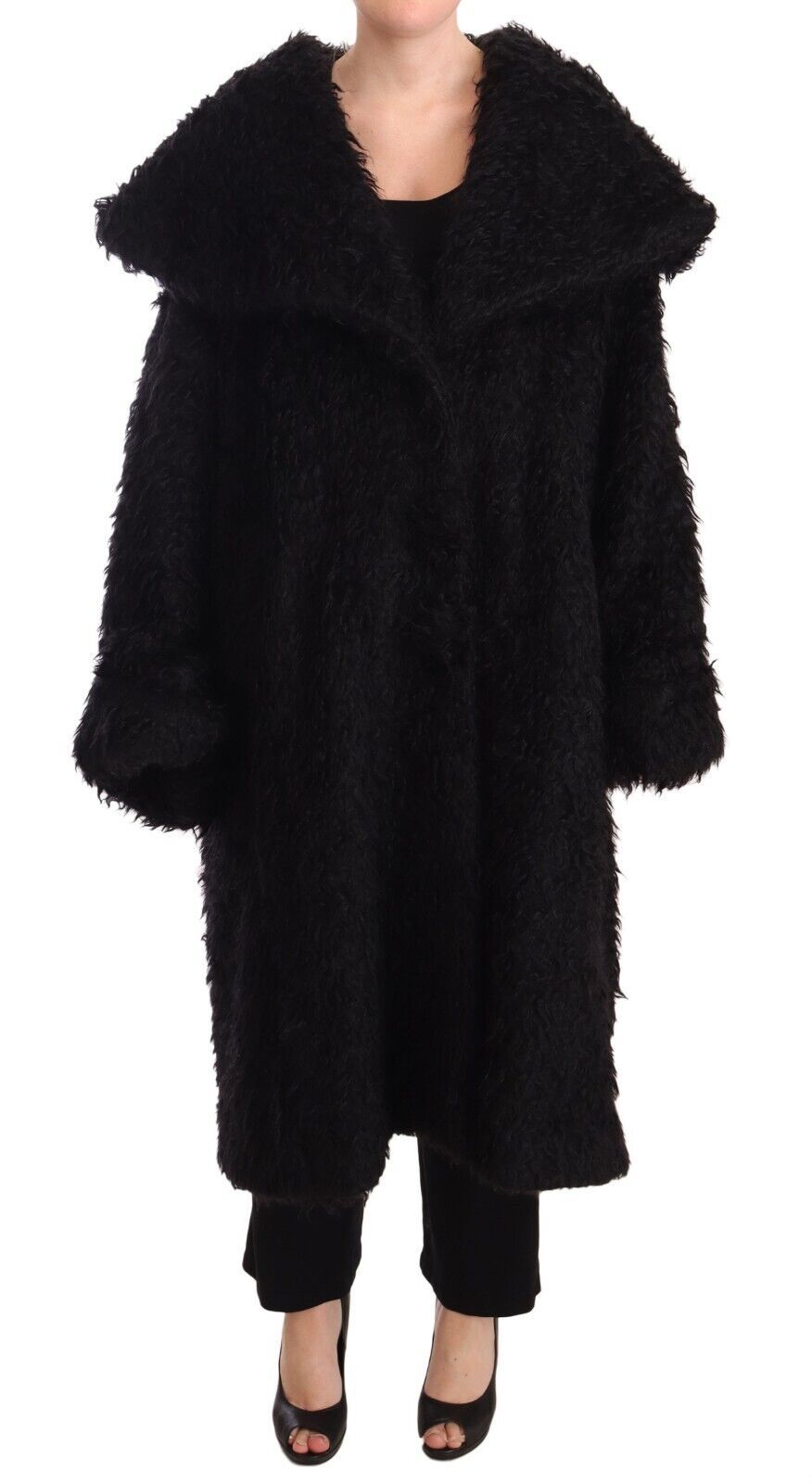 Μπουφάν Dolce & Gabbana Sleek Runway Fur Cape Trench Jacket