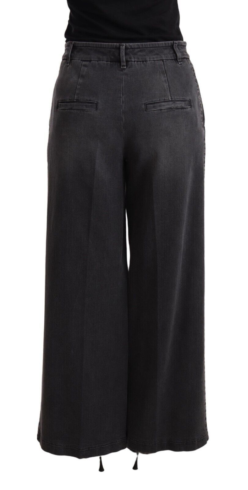 Dolce &amp; Gabbana Elegant Wide Leg Grey Wash Denim