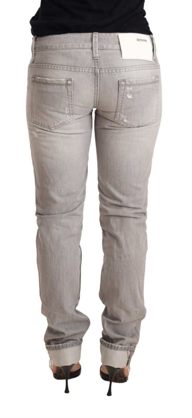 Τζιν Acht Chic Slim Fit Tattered Grey Wash