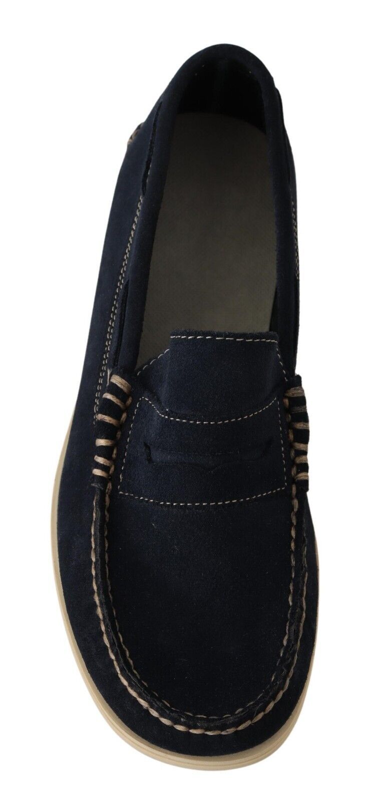 Pollini Chic Suede Blue Moccasins για άνδρες