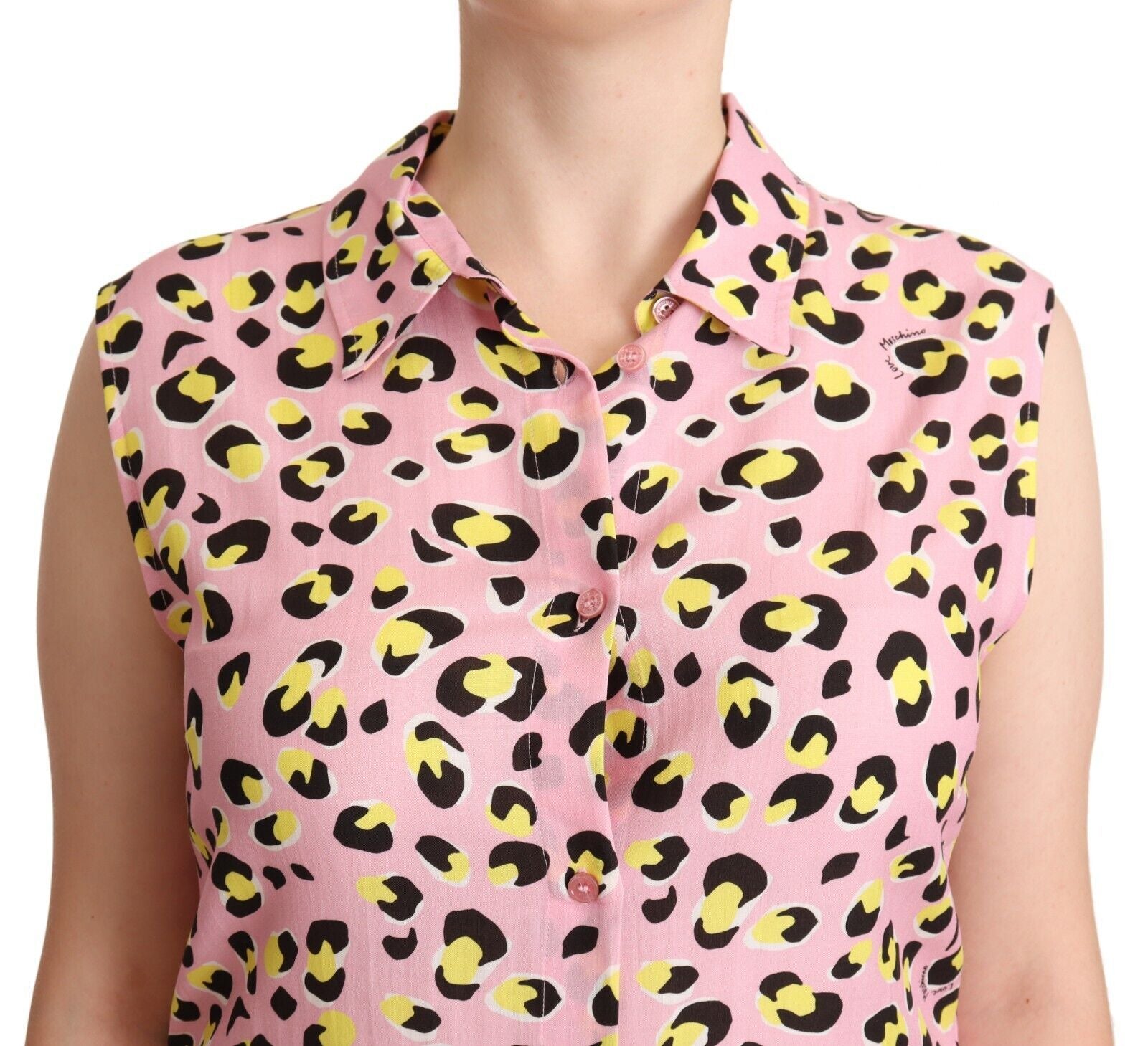 Love Moschino Αμάνικο Leopard Print Polo Top