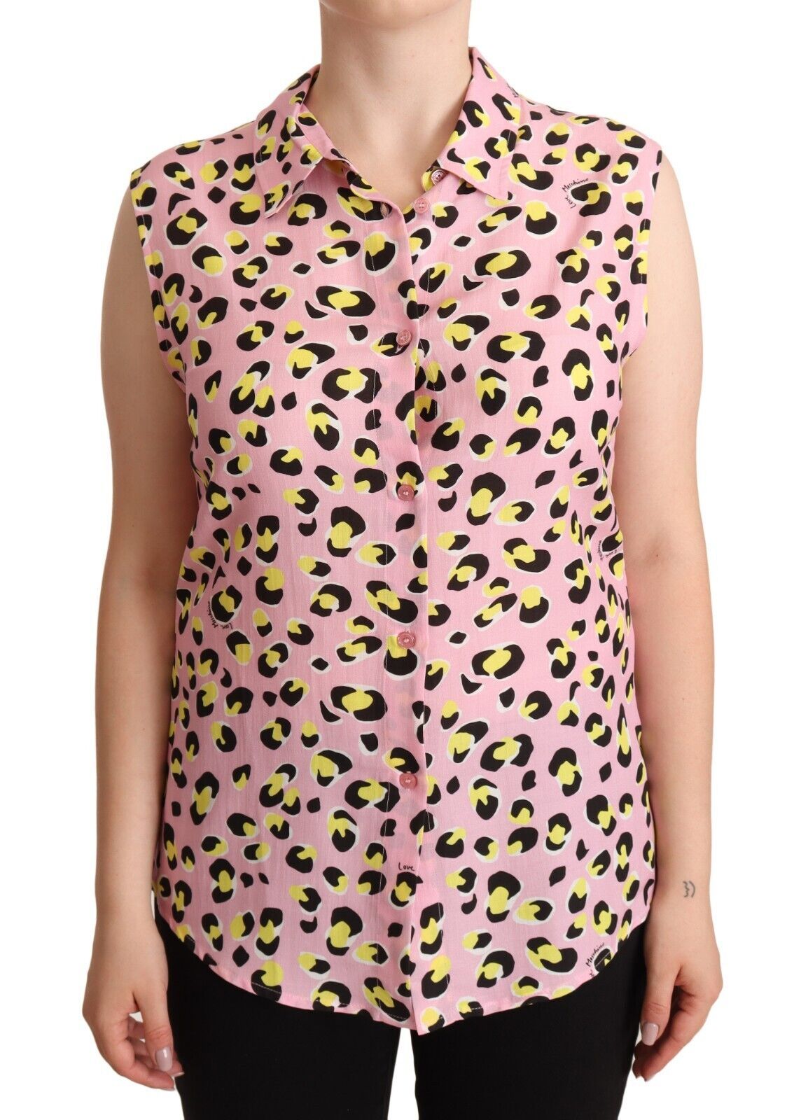 Love Moschino Αμάνικο Leopard Print Polo Top