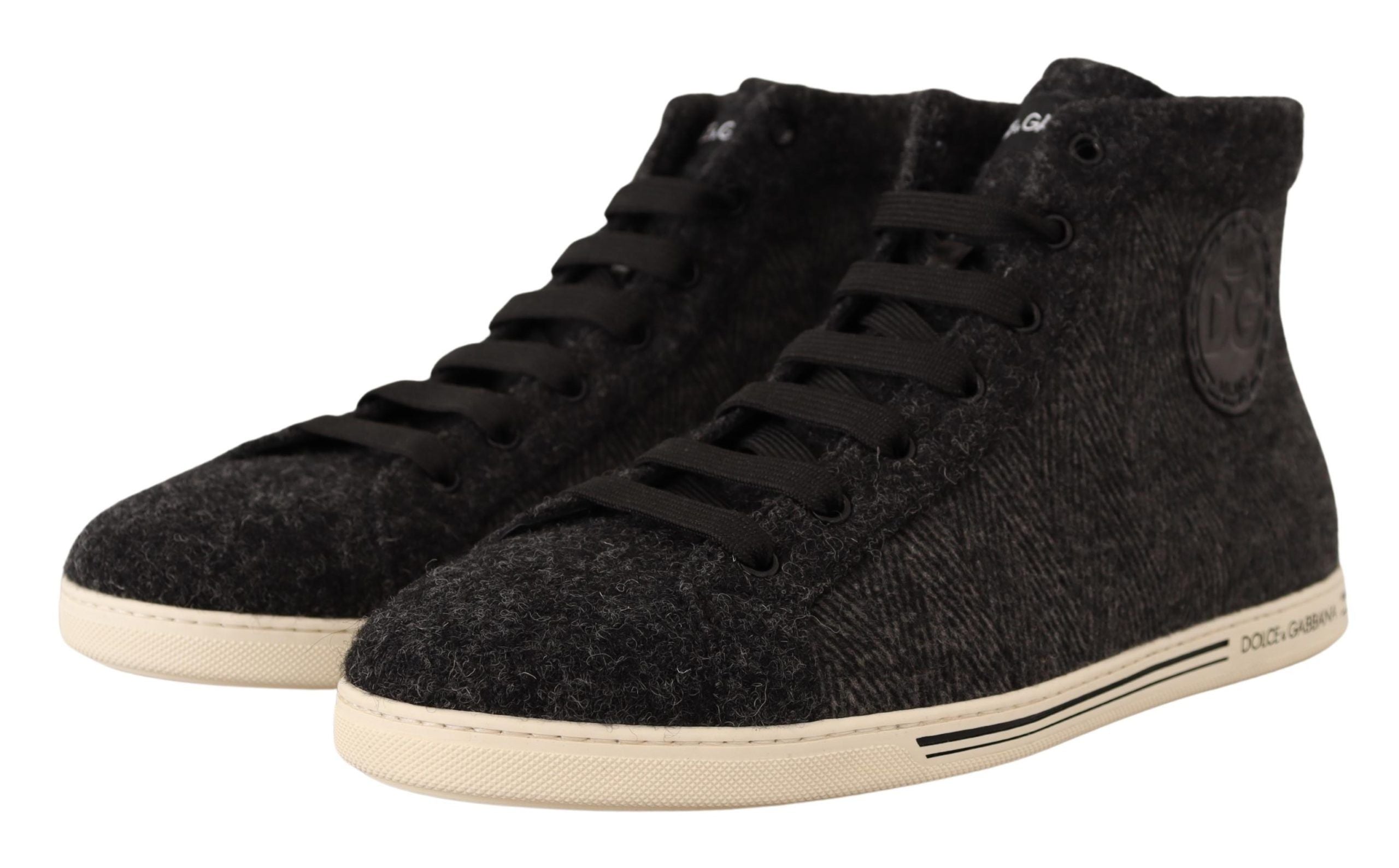 Dolce & Gabbana Elegant High Top Cotton/Wool Sneakers