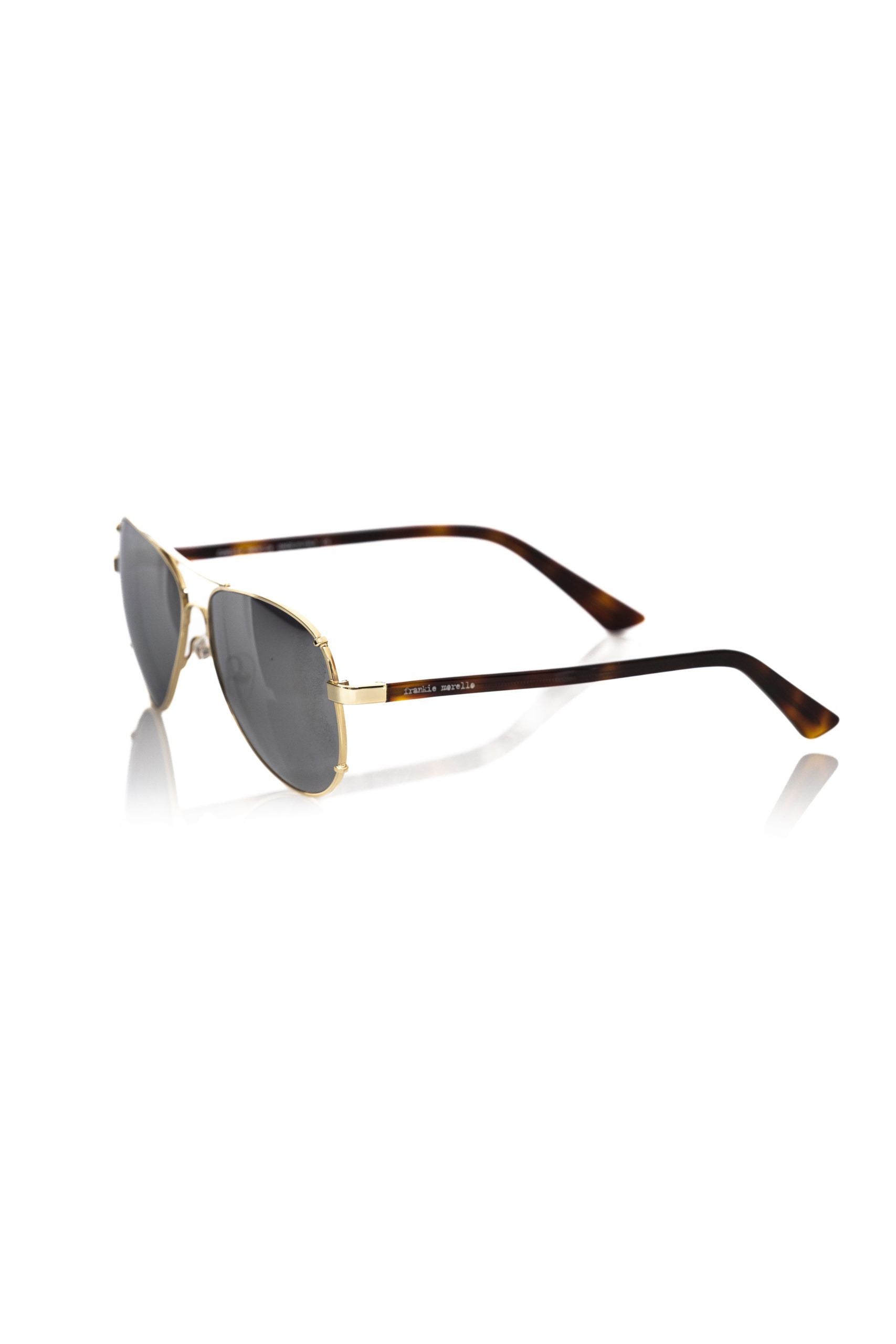 Frankie Morello Gold Metallic Men Sunglass