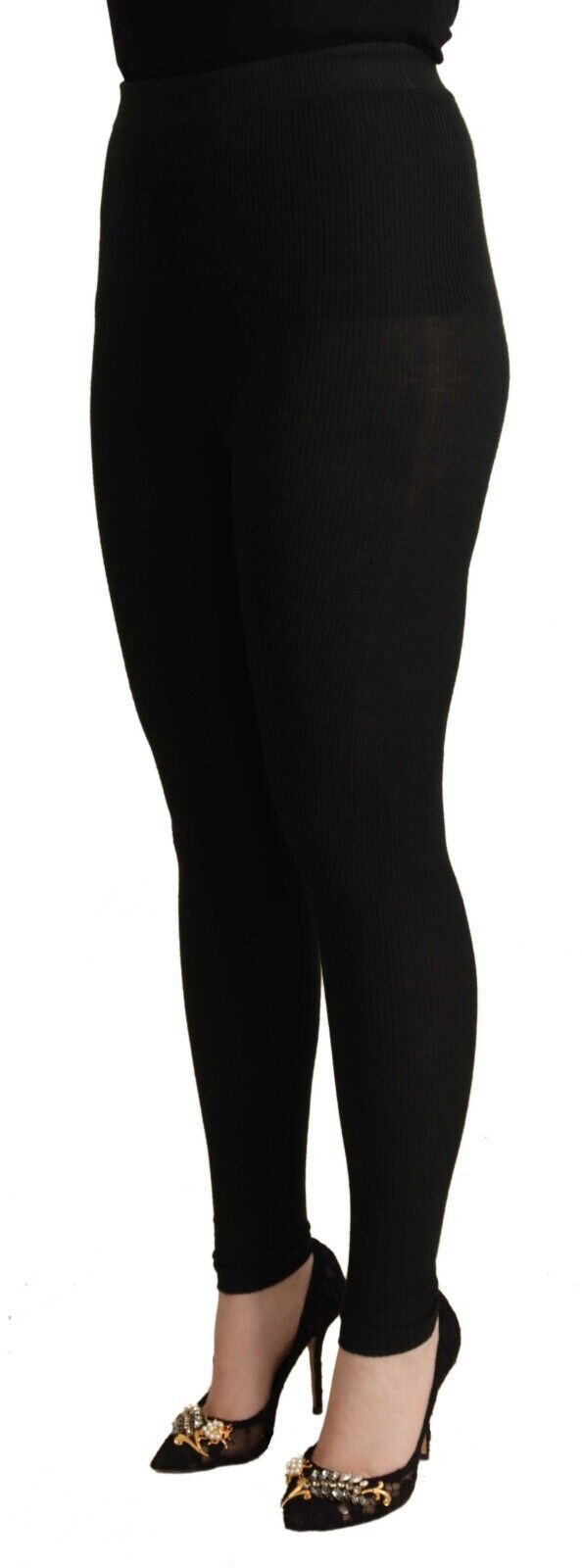 Dolce & Gabbana Elegant High Waist Cashmere-Silk Tights Pants