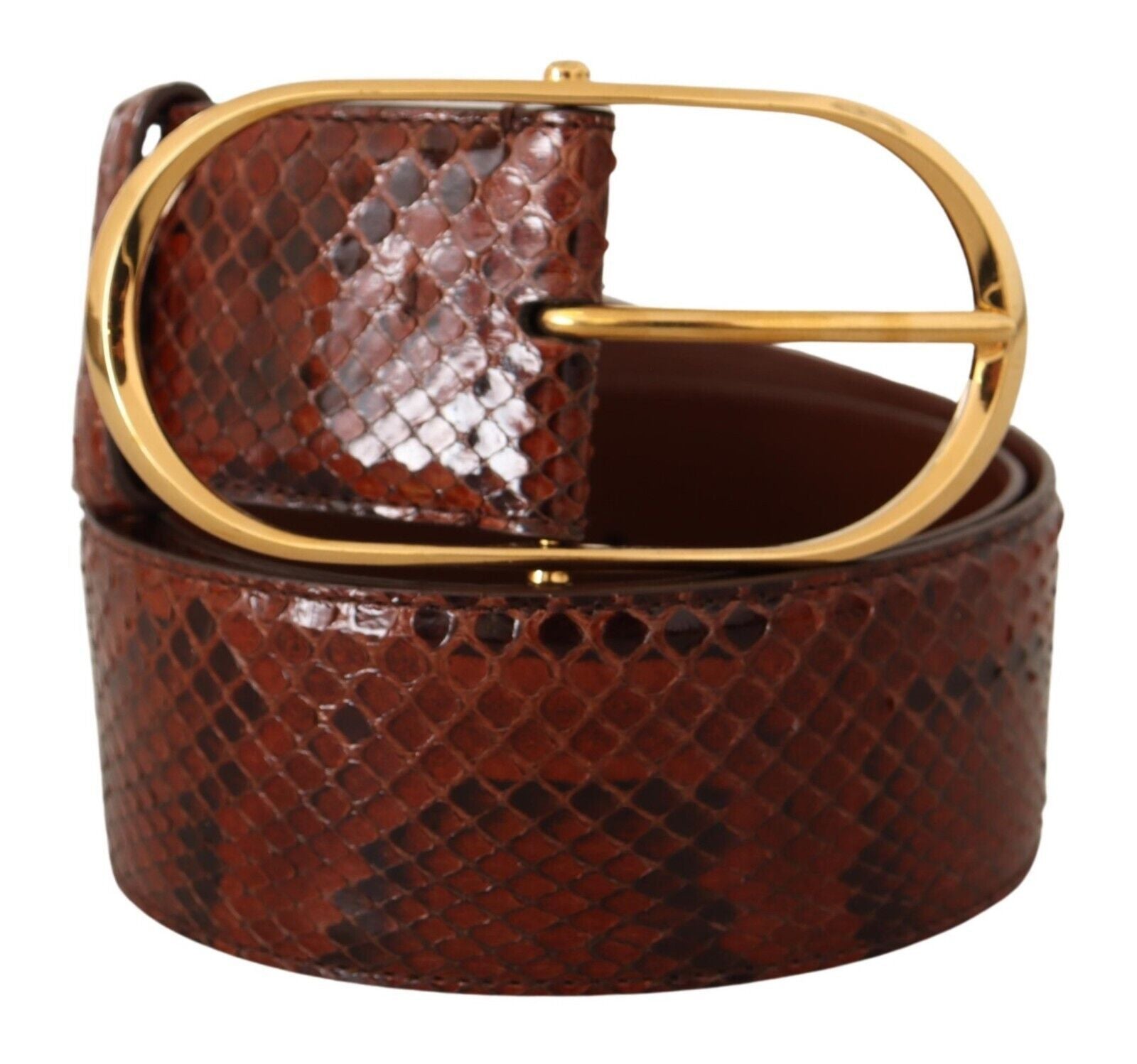 Dolce &amp; Gabbana Κομψή δερμάτινη ζώνη Python Snake Skin