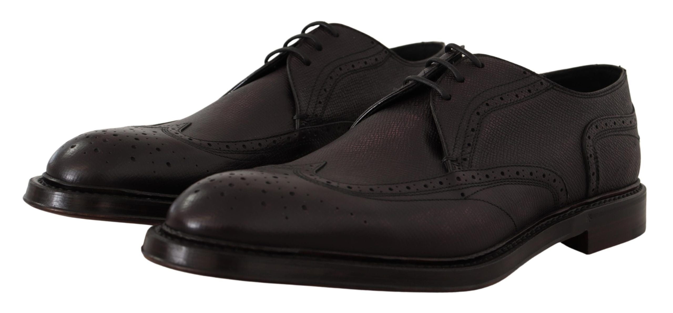 Dolce &amp; Gabbana Elegant Purple Wingtip Ανδρικά Επίσημα Παπούτσια