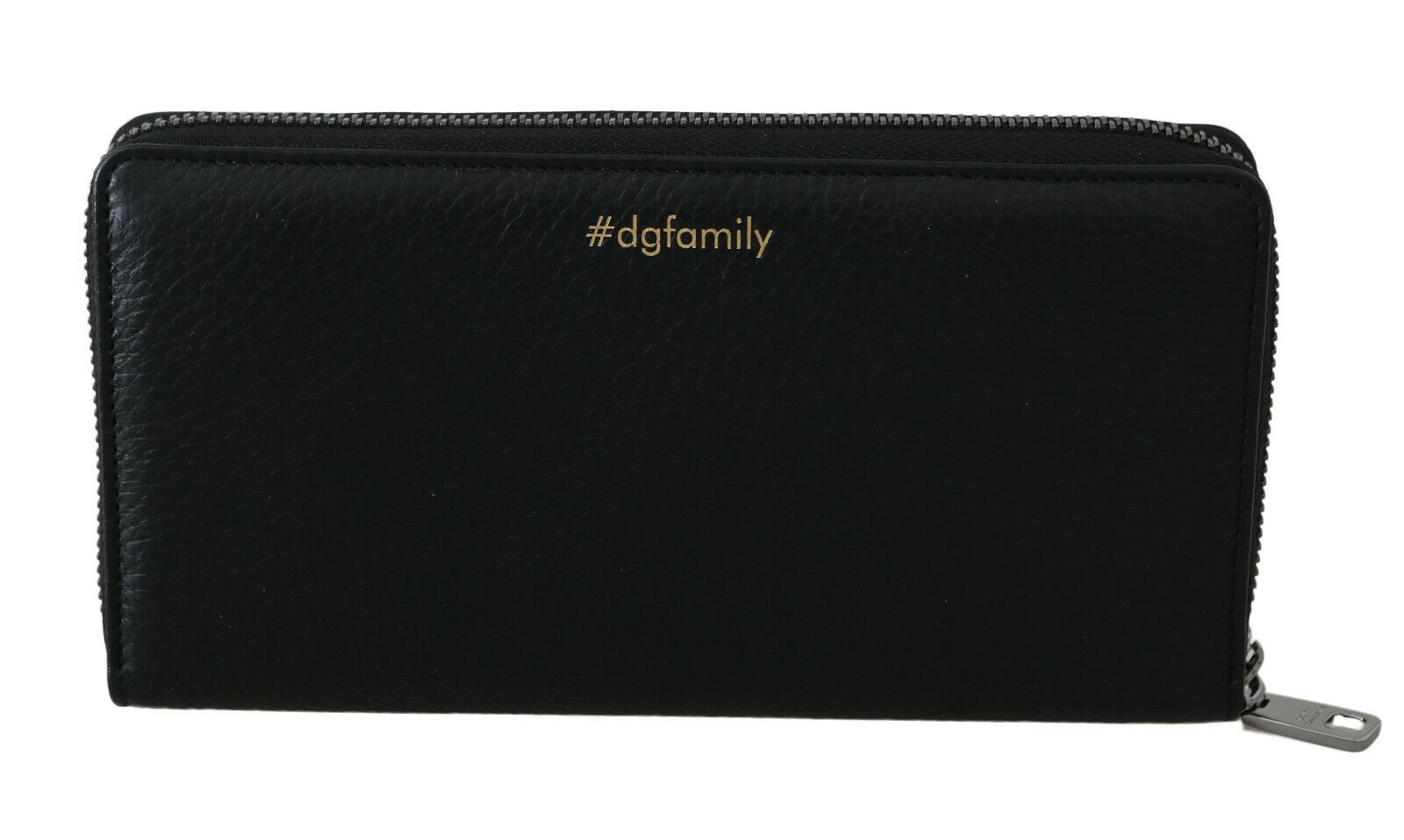 Dolce & Gabbana Elegant Black Leather Zip Wallet