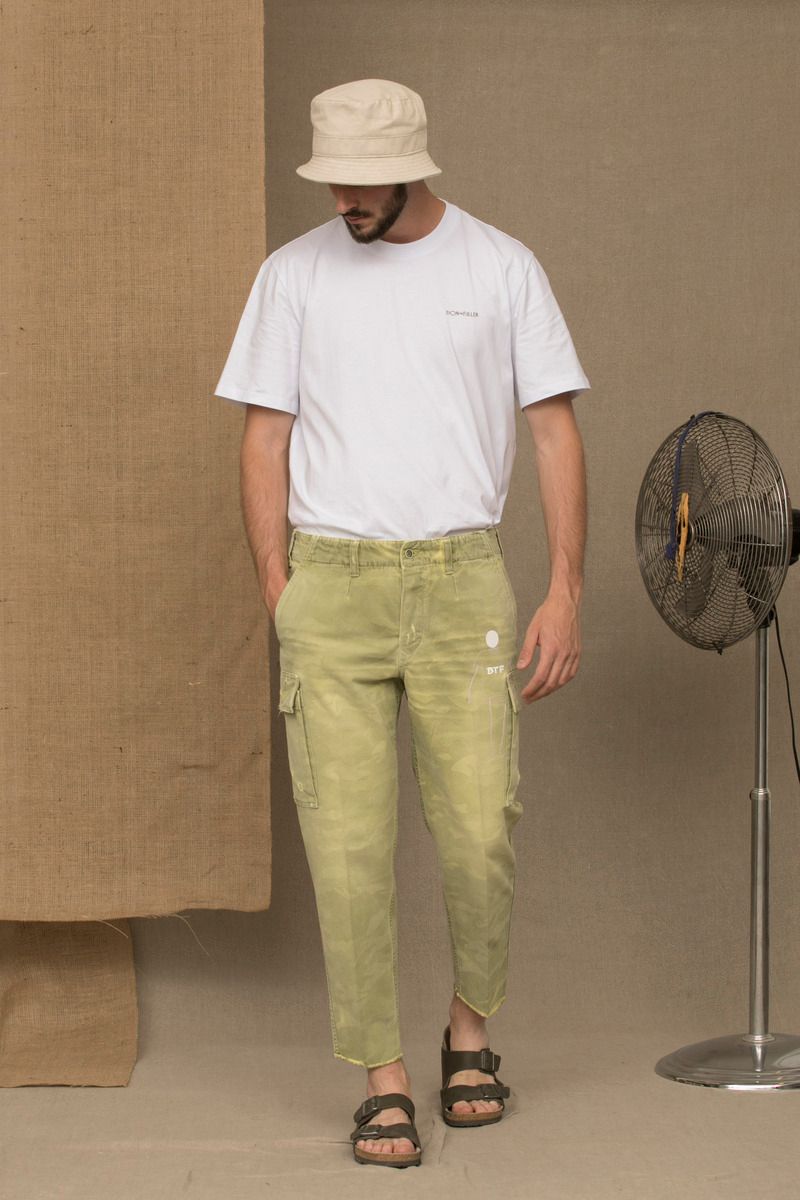 Τζιν σχεδιαστών Don The Fuller Military Green Mid-Waist