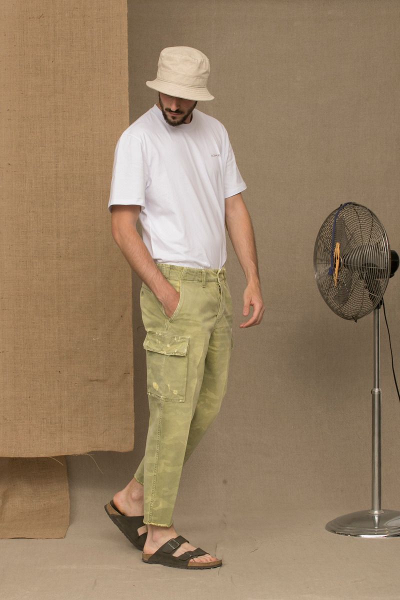 Τζιν σχεδιαστών Don The Fuller Military Green Mid-Waist