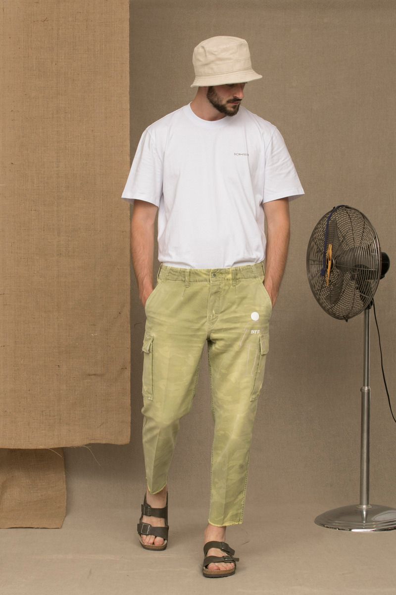 Τζιν σχεδιαστών Don The Fuller Military Green Mid-Waist