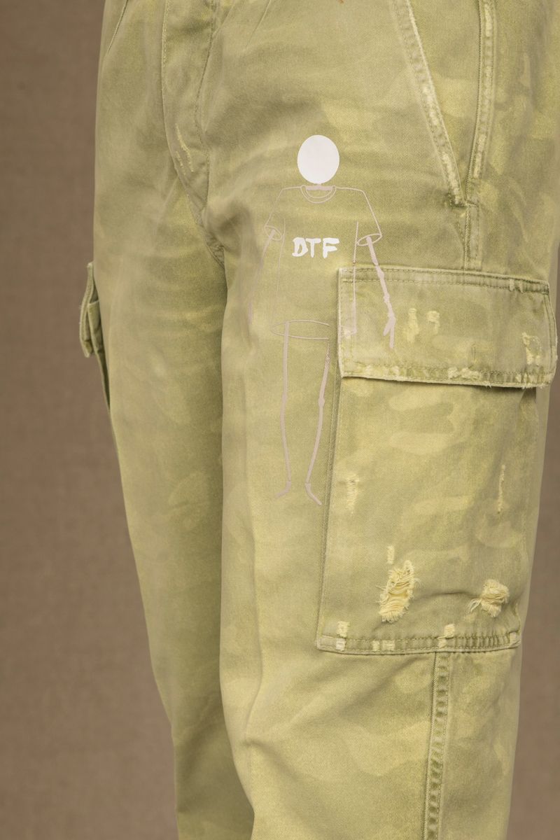 Τζιν σχεδιαστών Don The Fuller Military Green Mid-Waist