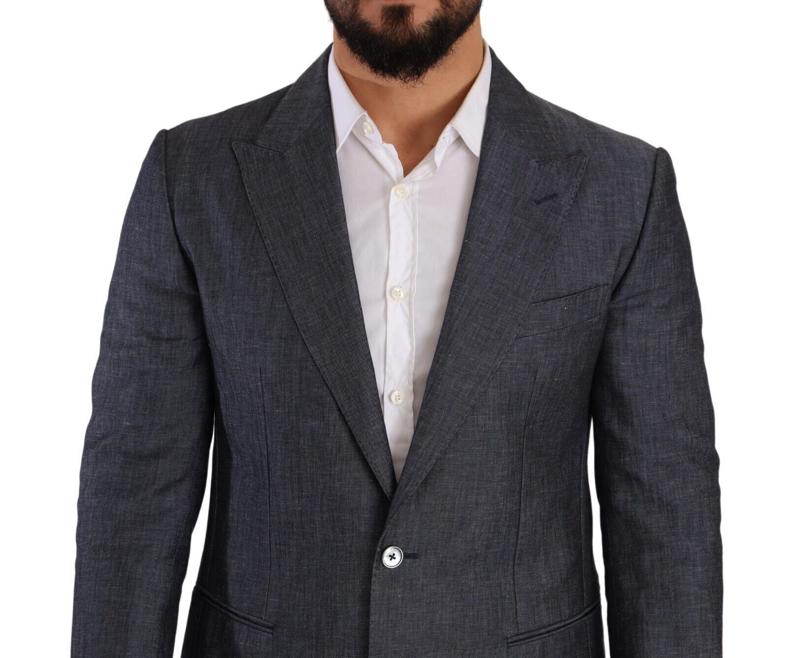 Dolce &amp; Gabbana Elegant Slim Fit Blue Blazer με δύο κουμπιά