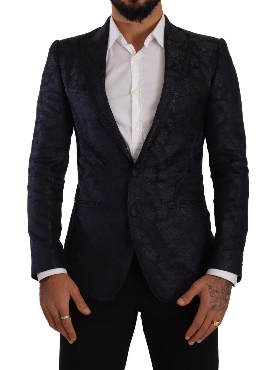 Dolce &amp; Gabbana Κομψό Σκούρο Μπλε MARTINI Formal Blazer