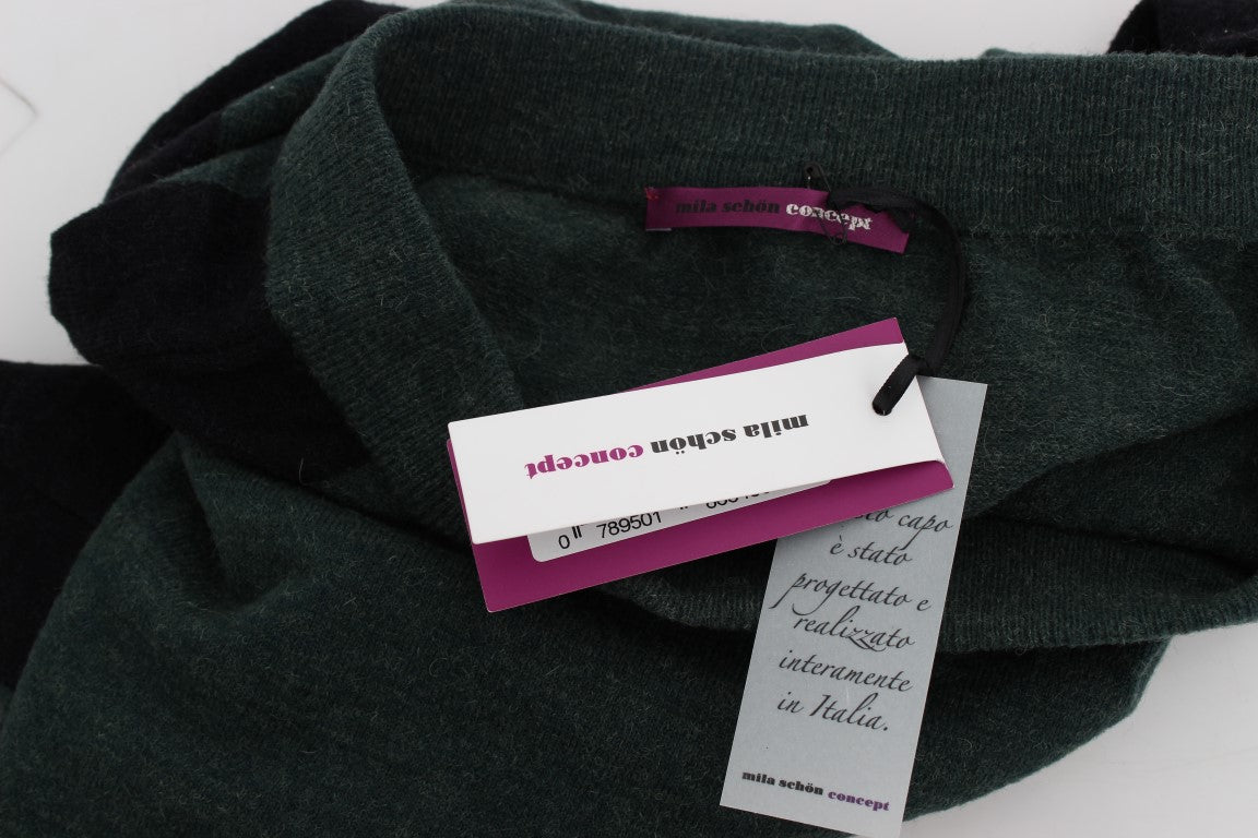 MILA SCHÖN Emerald Elegance Wool-Blend Pencil Φούστα