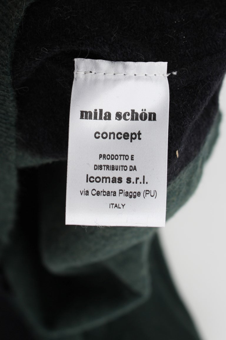 MILA SCHÖN Emerald Elegance Wool-Blend Pencil Φούστα