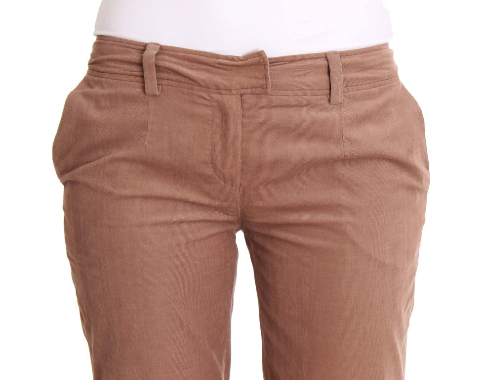 Κοστούμι National Chic Brown Cropped Κοτλέ παντελόνι