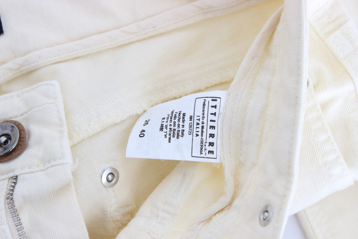 <tc>Costume National</tc> Κομψό <tc>Off-White</tc> Τζιν σχεδιαστών με φουντώματα