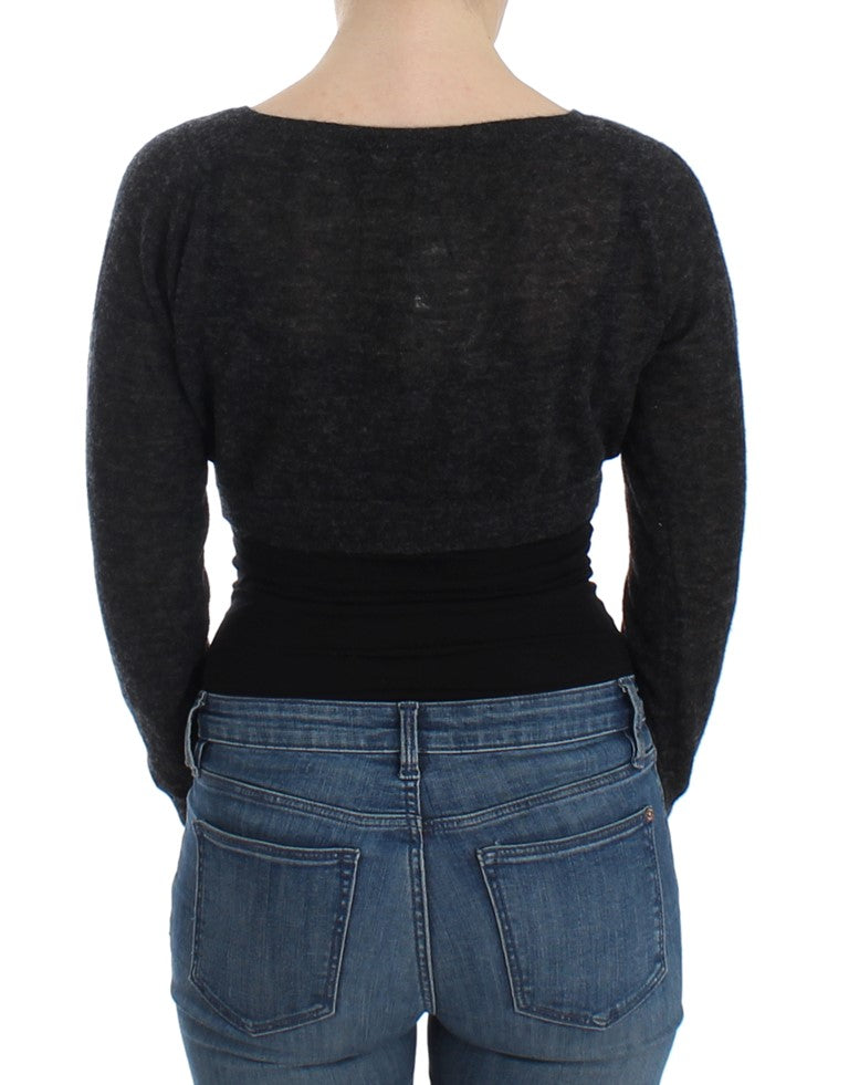 Πουλόβερ Ermanno Scervino Chic Cropped Wool Alpaca