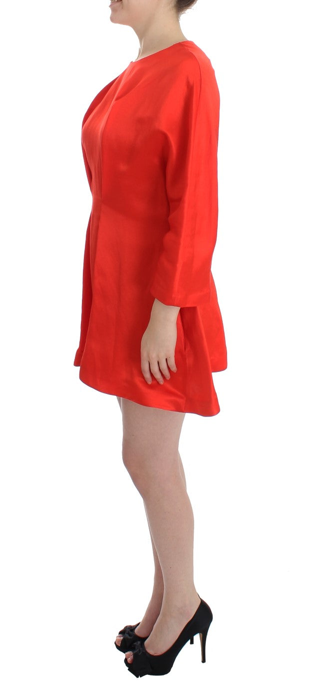 Fyodor Golan Radiant Red Linen Blend Artisan Dress