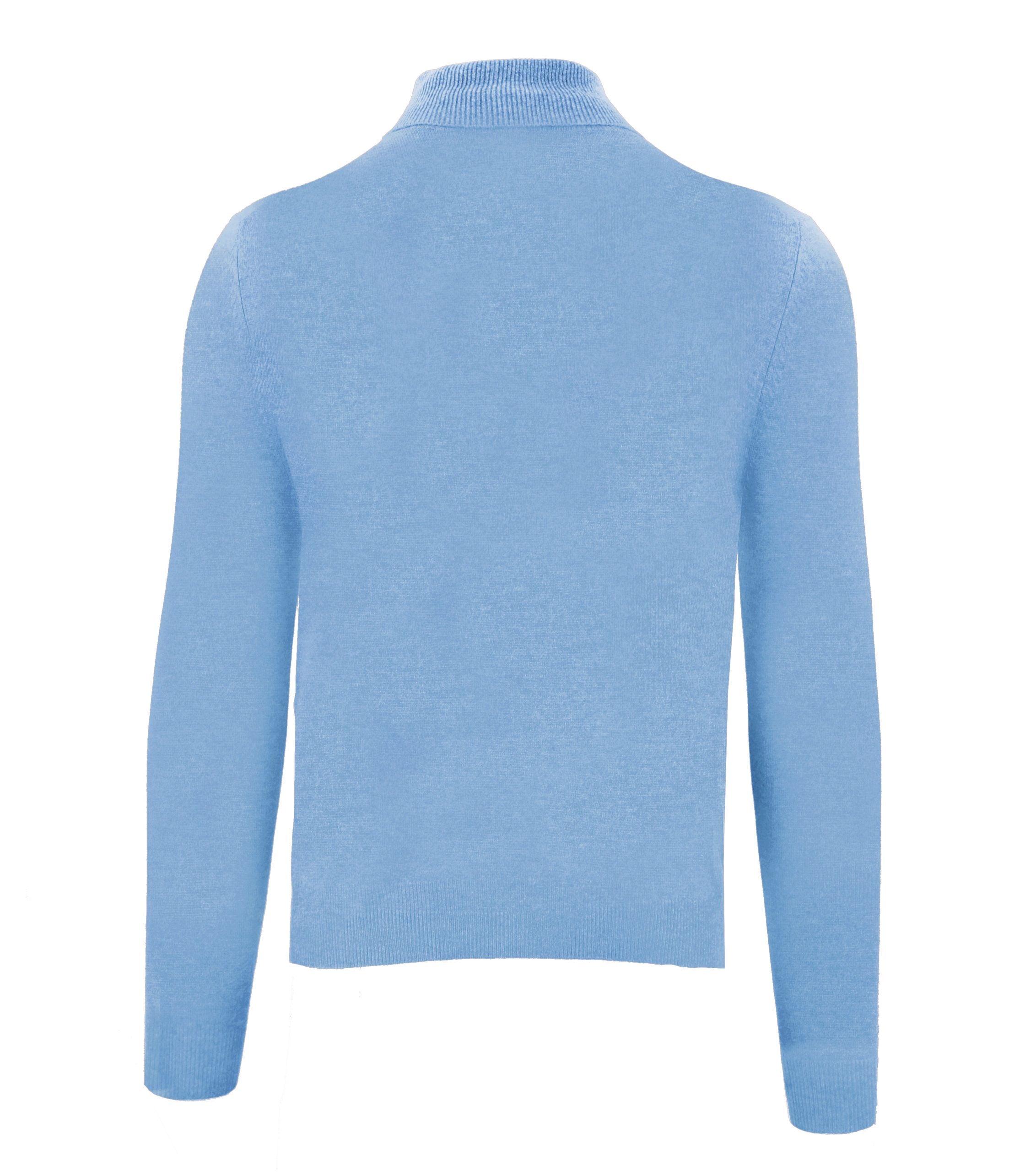 Κομψό πουλόβερ Malo Ice Blue Cashmere με ψηλό γιακά