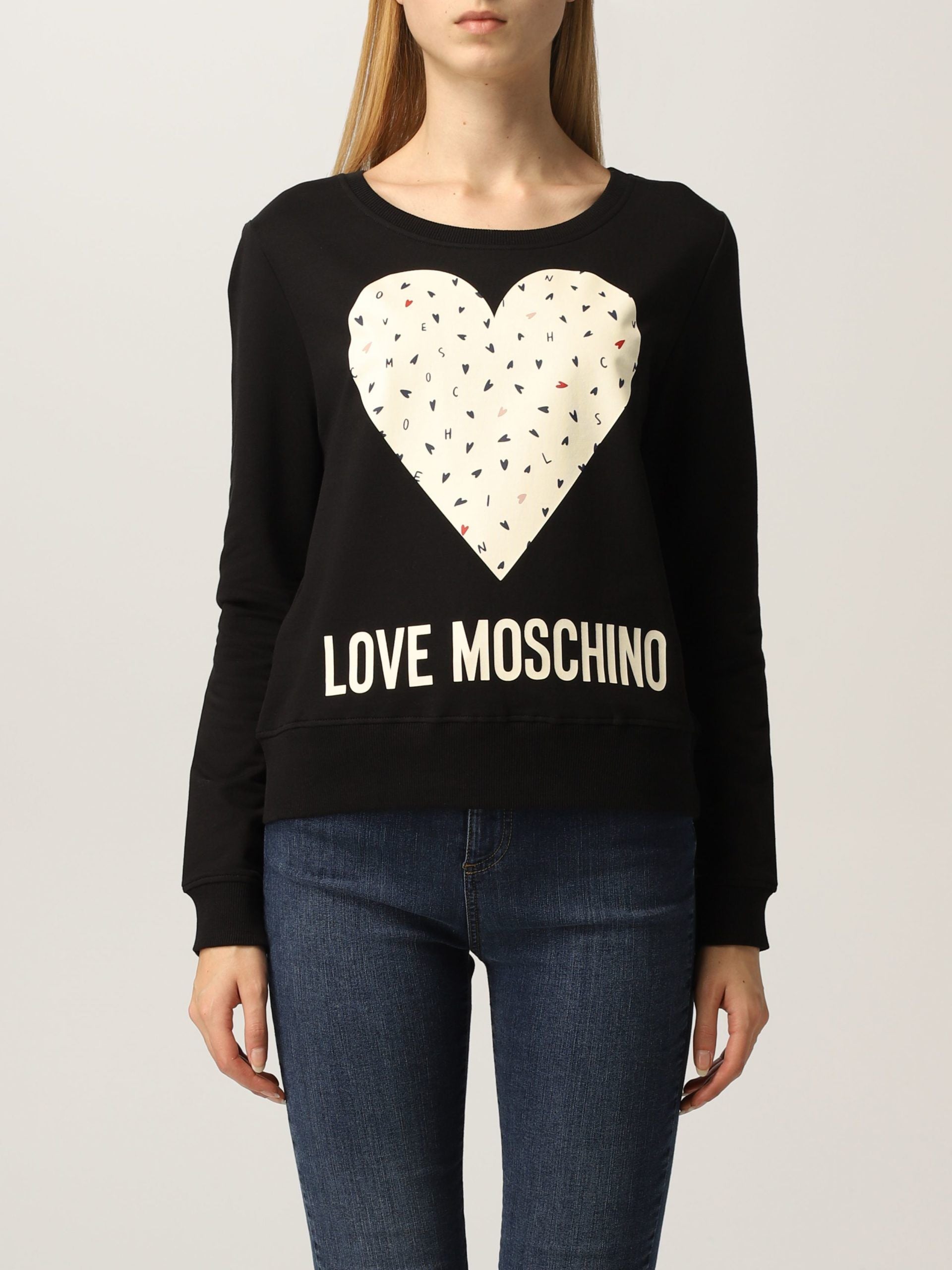 Love Moschino Chic εμπριμέ φούτερ με λαιμόκοψη από βαμβάκι