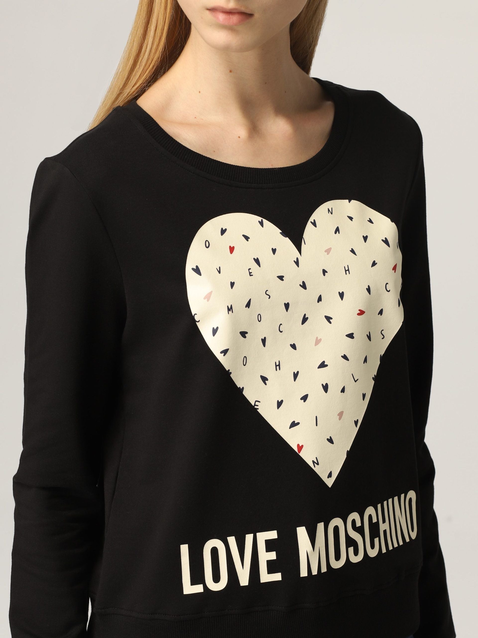 Love Moschino Chic εμπριμέ φούτερ με λαιμόκοψη από βαμβάκι