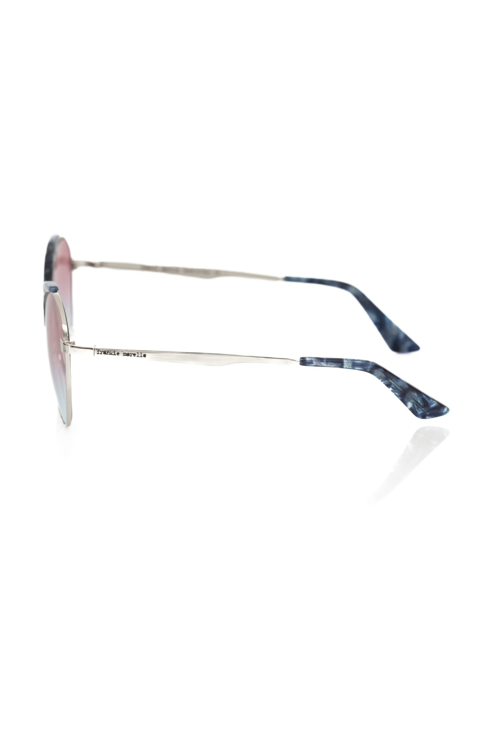 Frankie Morello Blue Metallic Fiber Women Sunglass