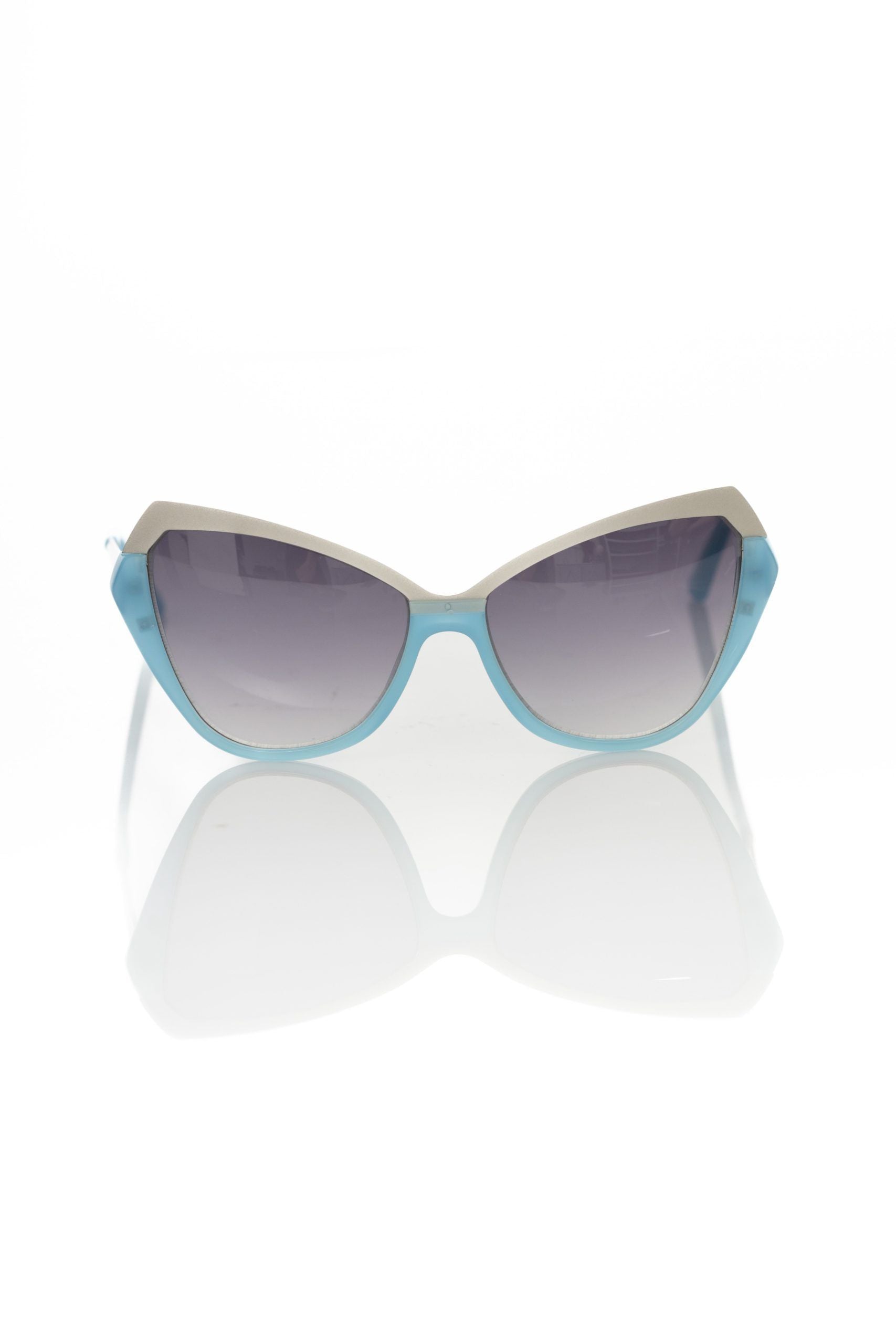 Frankie Morello Light Blue Acetate Women Sunglass