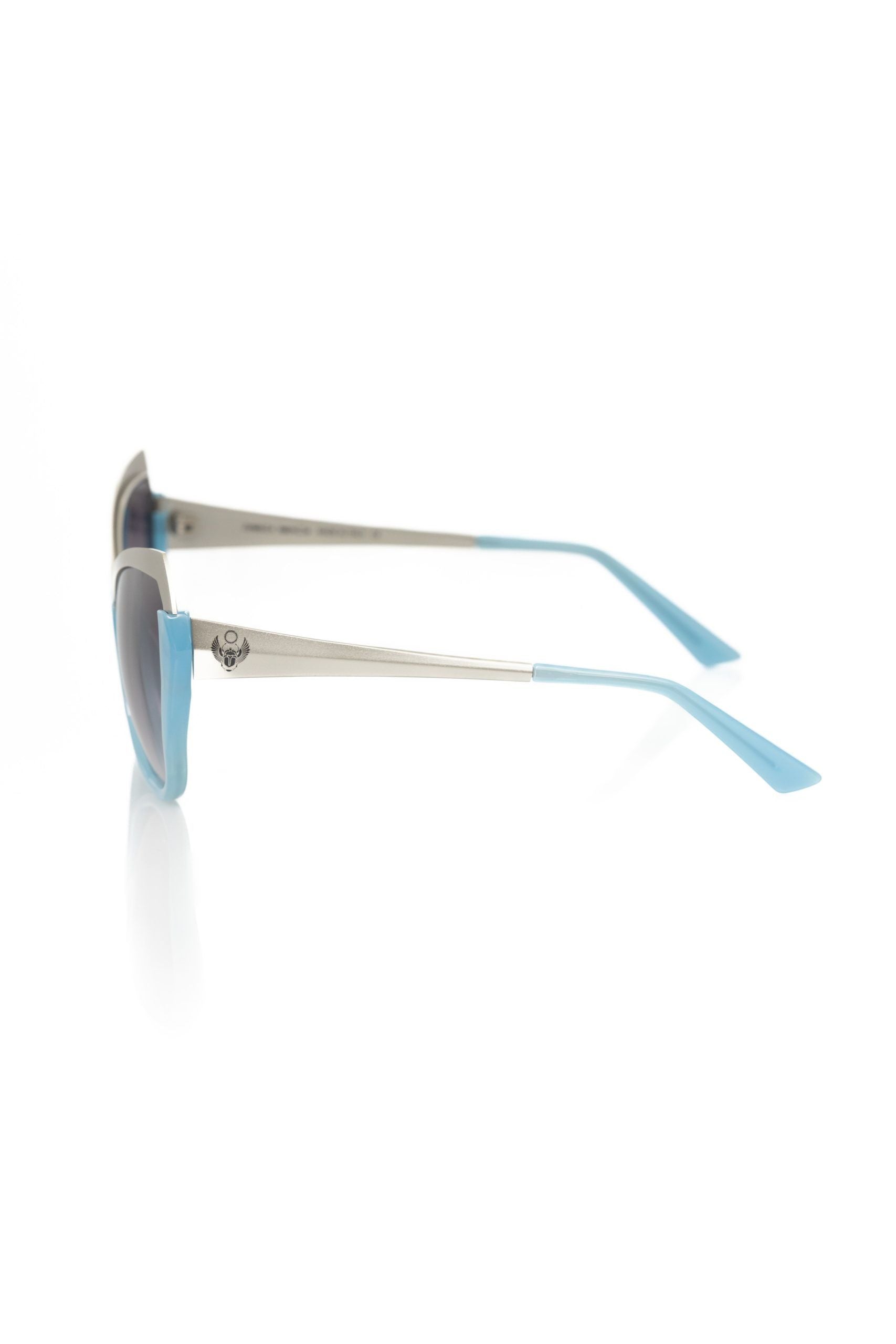 Frankie Morello Light Blue Acetate Women Sunglass