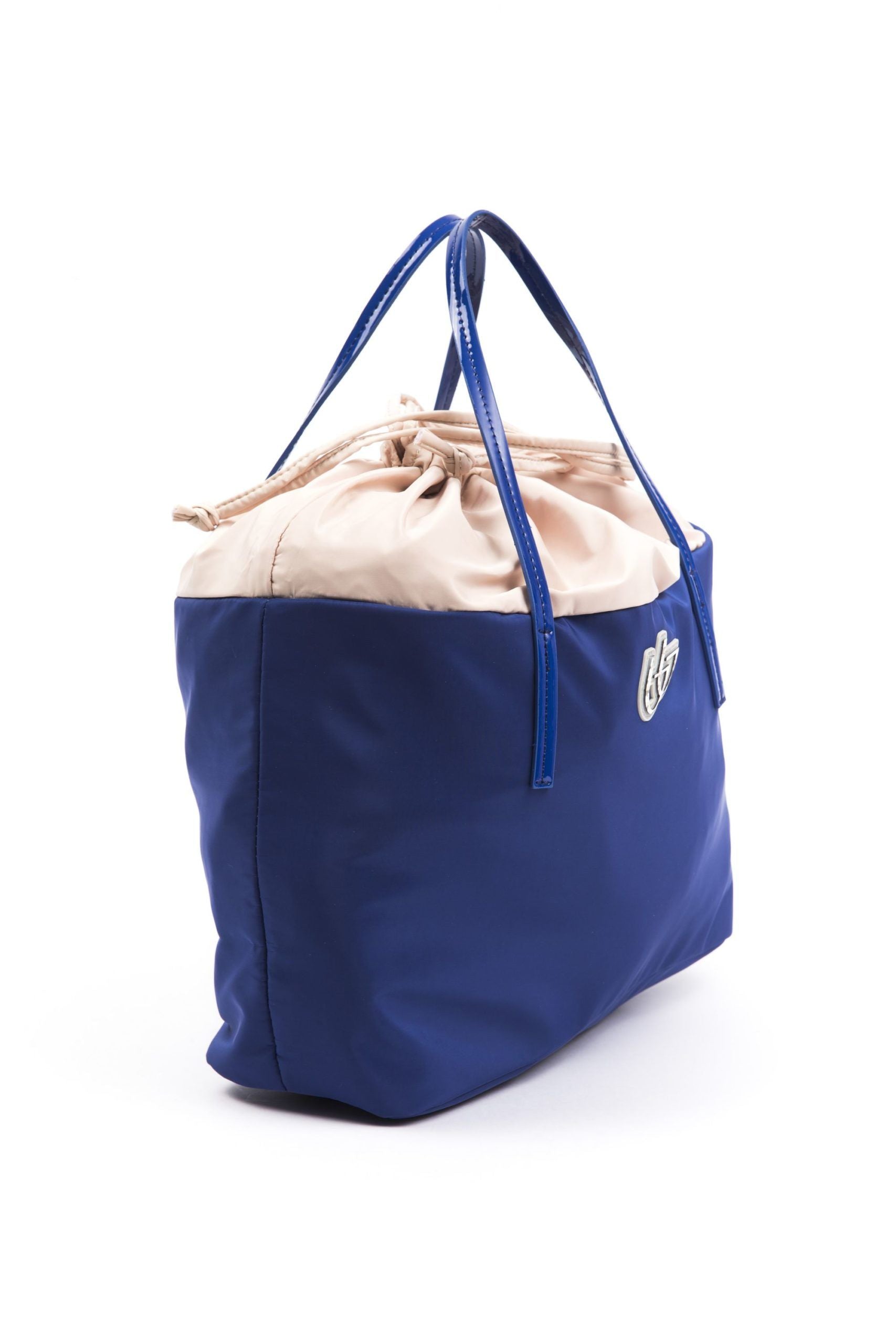 BYBLOS Chic Blue Fabric Tote Shopper με πατέντες