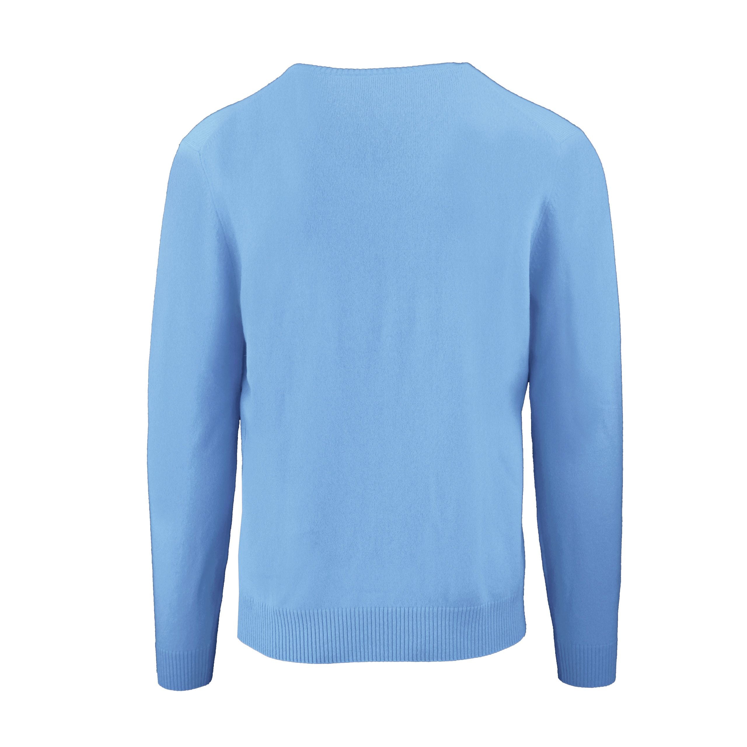 Πουλόβερ Malo Ice Blue Cashmere με στρογγυλή λαιμόκοψη