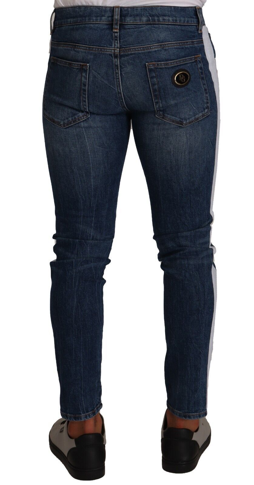 Dolce &amp; Gabbana Slim Fit Blue Washed Denim Jeans