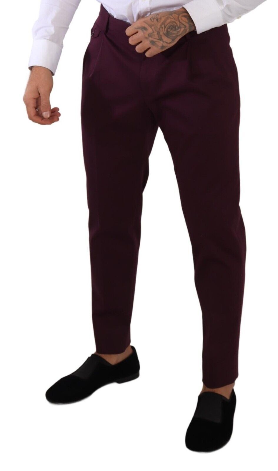 Dolce &amp; Gabbana Elegant Purple Chinos for the Modern Man