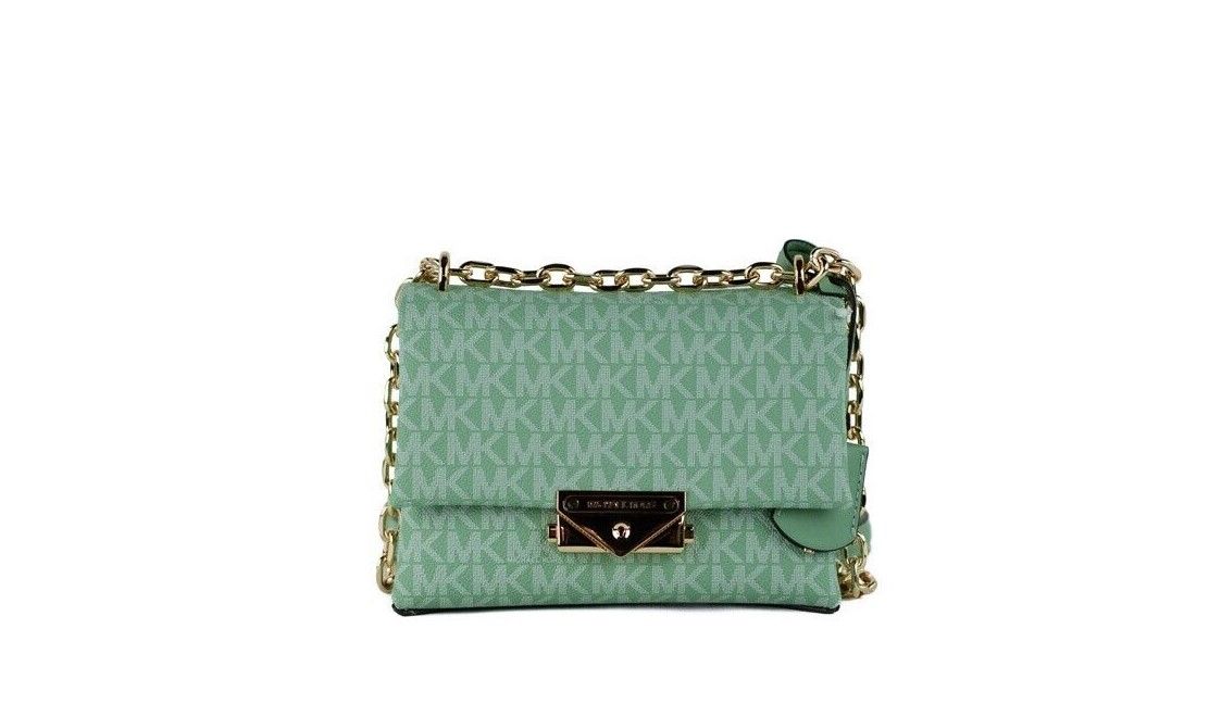 Τσάντα Michael Kors Cece Small Sea Green Signature PVC Convertible Flap Crossbody Τσάντα