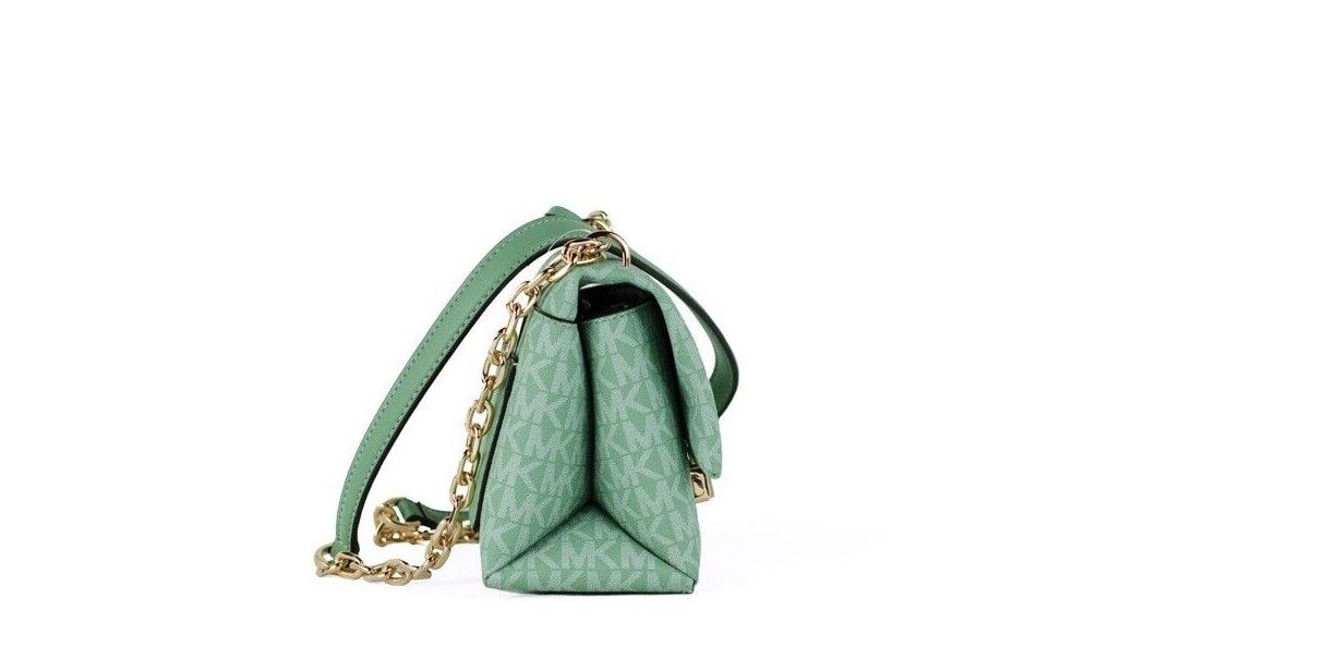 Τσάντα Michael Kors Cece Small Sea Green Signature PVC Convertible Flap Crossbody Τσάντα