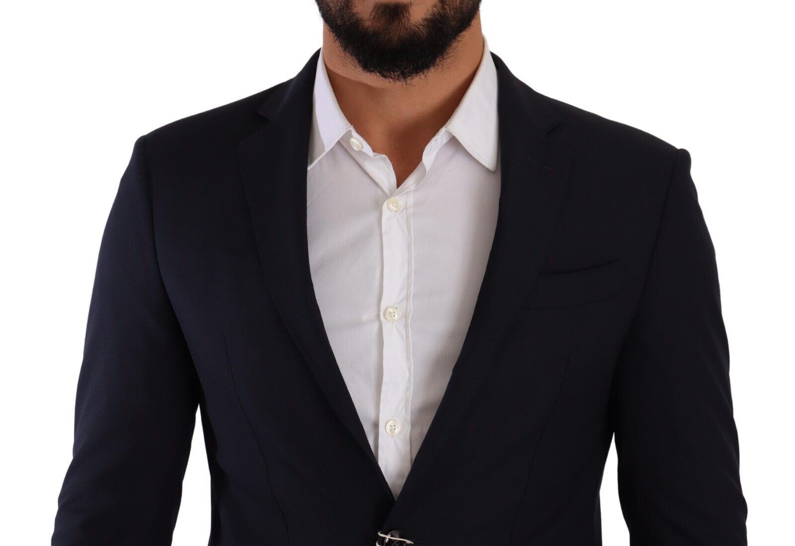 Domenico Tagliente Elegant Slim Fit Dark Blue Blazer