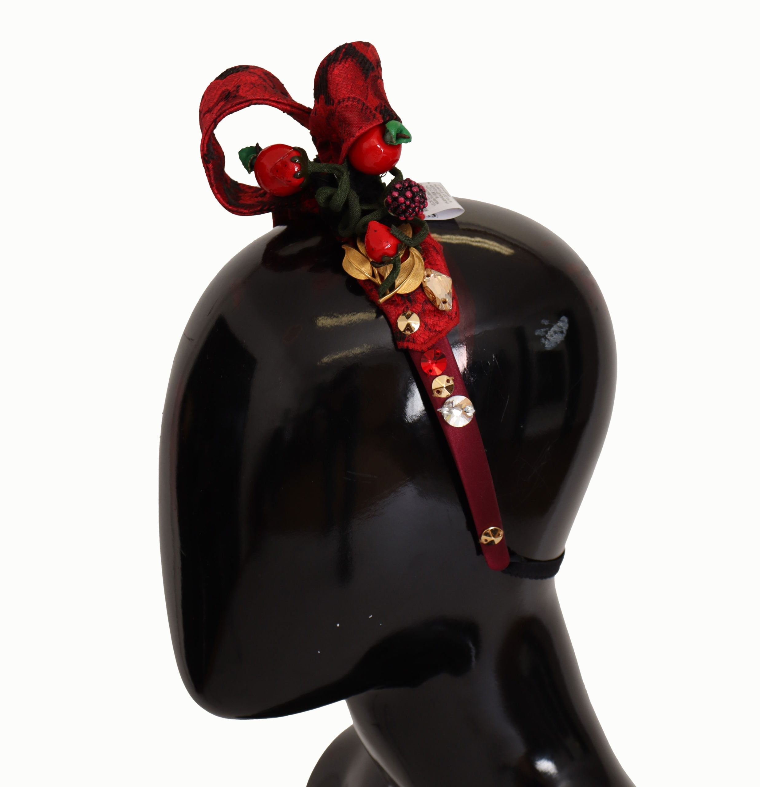 Dolce &amp; Gabbana Cherry Sicily Embelled Red Diadem