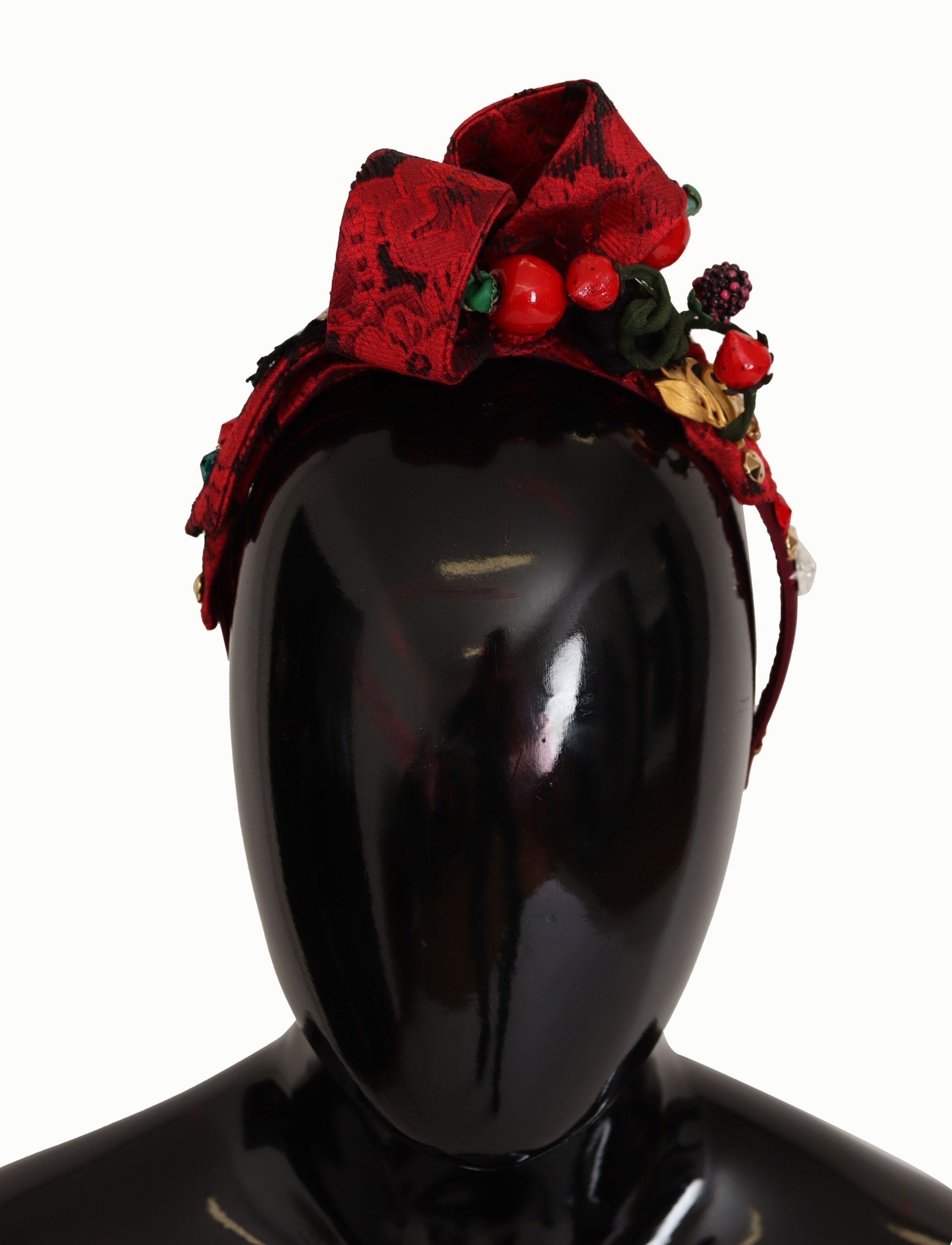 Dolce &amp; Gabbana Cherry Sicily Embelled Red Diadem