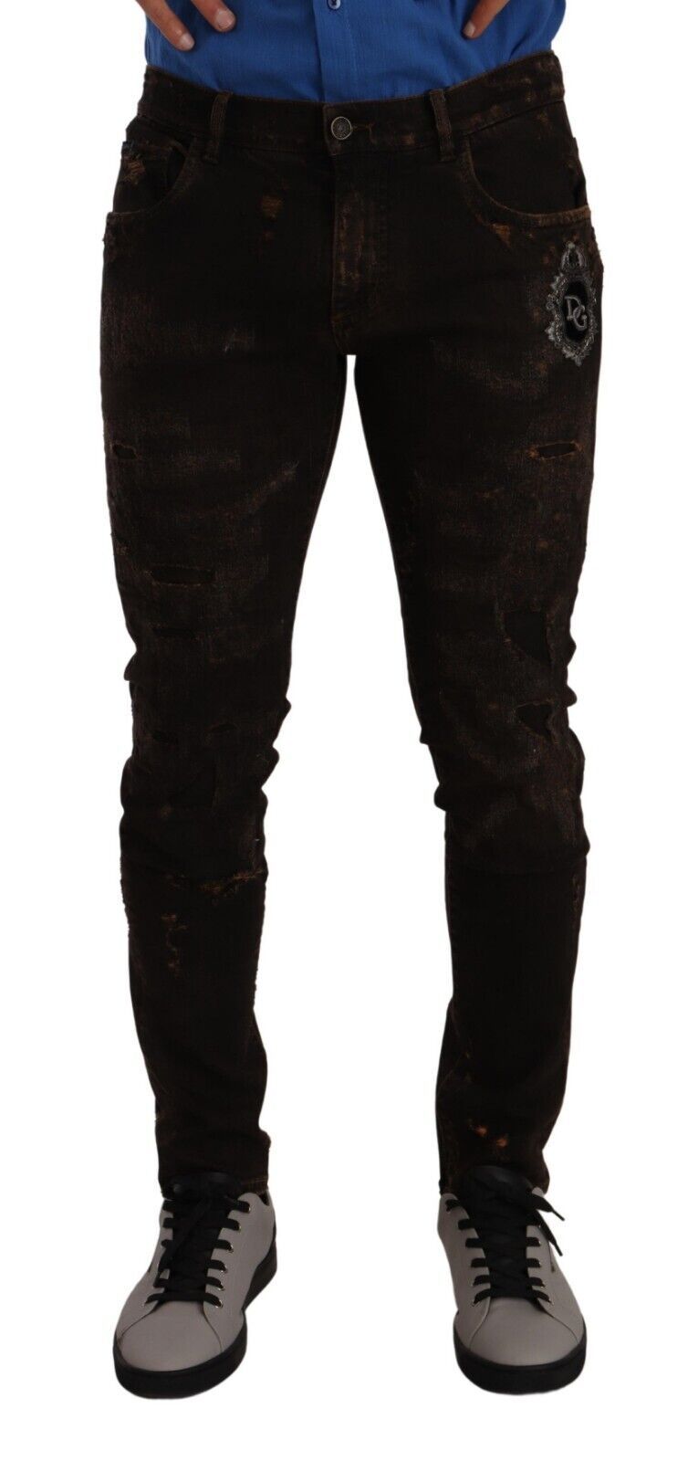 Dolce &amp; Gabbana Svelte Distressed Denim Elegance