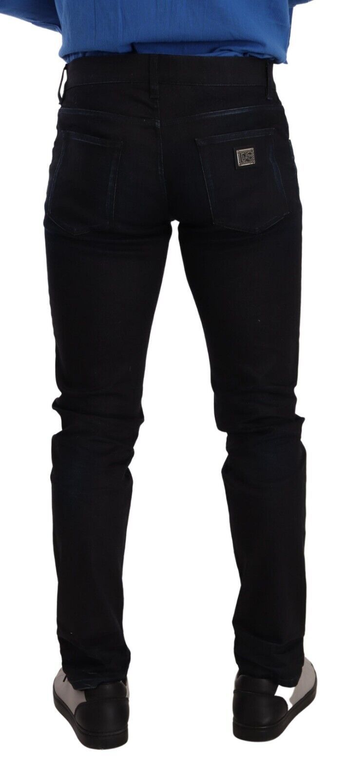 Dolce &amp; Gabbana Κομψό Slim Fit Skinny Jeans σε σκούρο μπλε