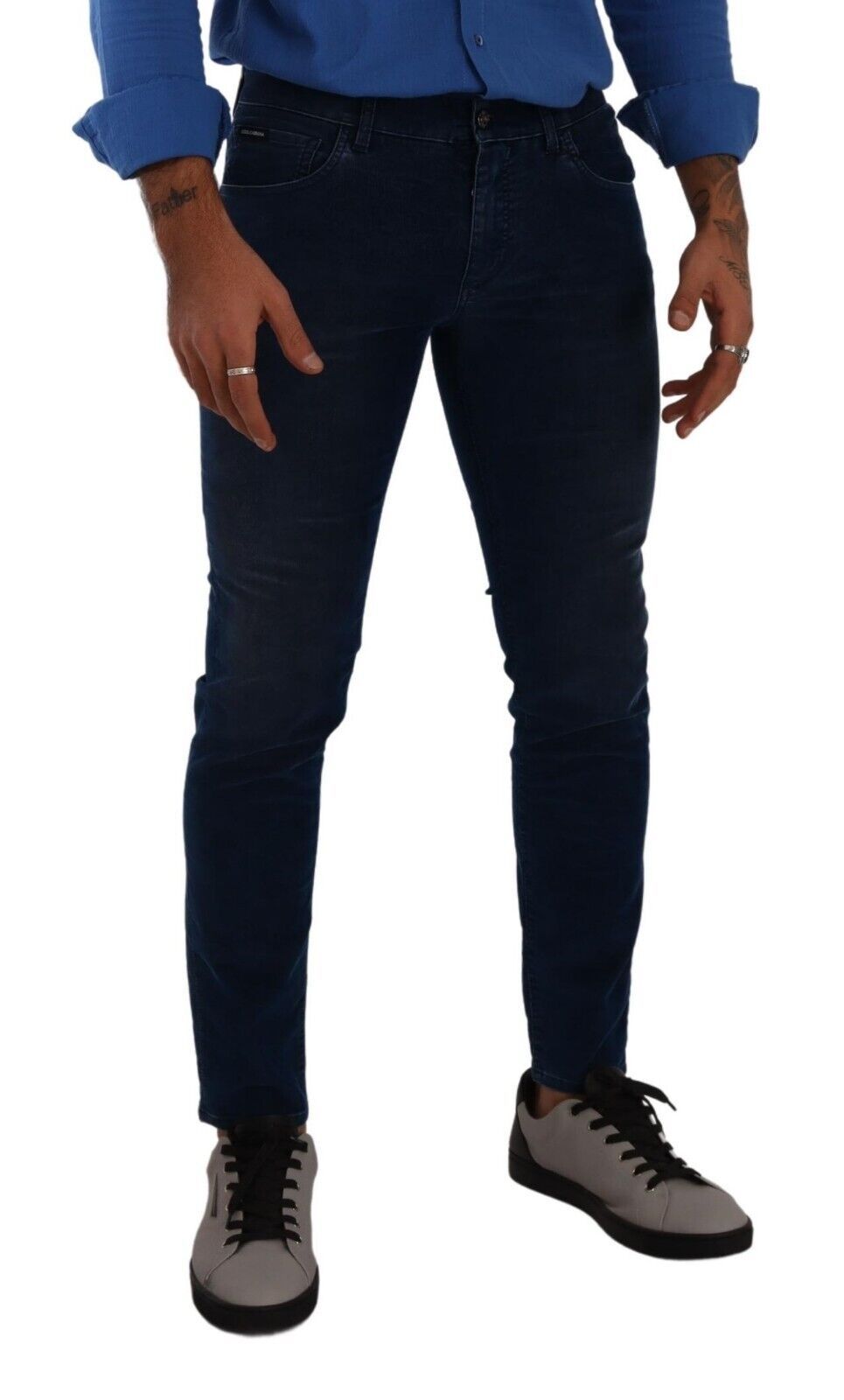 Dolce &amp; Gabbana Sleek Dark Blue Slim Fit Jeans