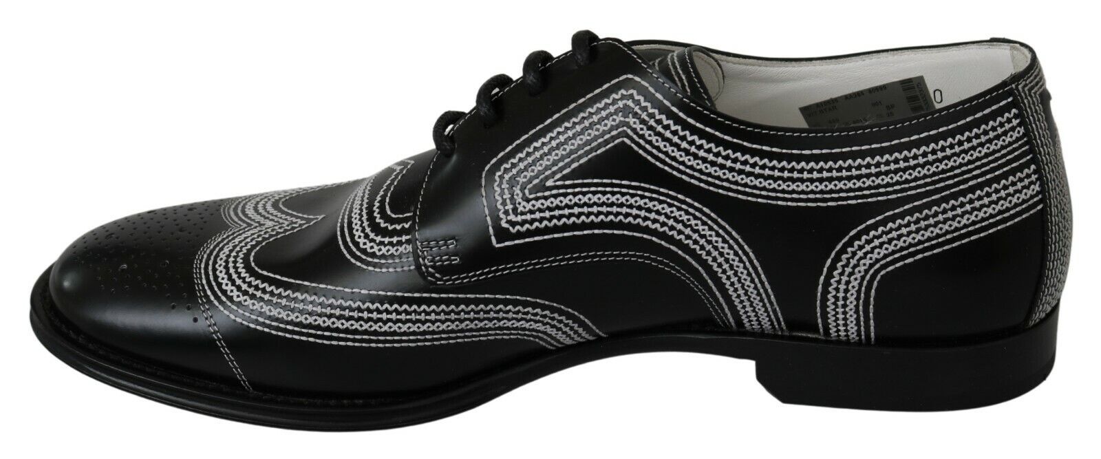 Dolce & Gabbana Elegant Black and White Derby Shoes