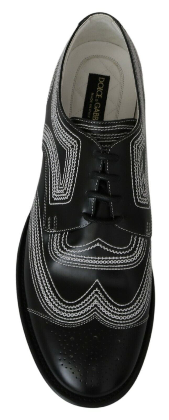 Dolce & Gabbana Elegant Black and White Derby Shoes