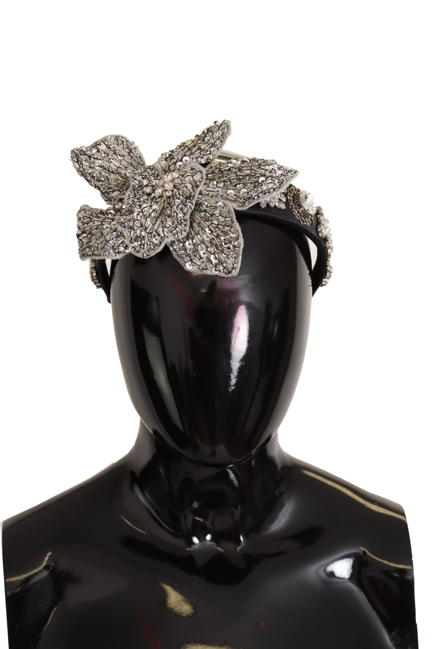 Dolce &amp; Gabbana Elegant Crystal Diadem Headband - Chic Black