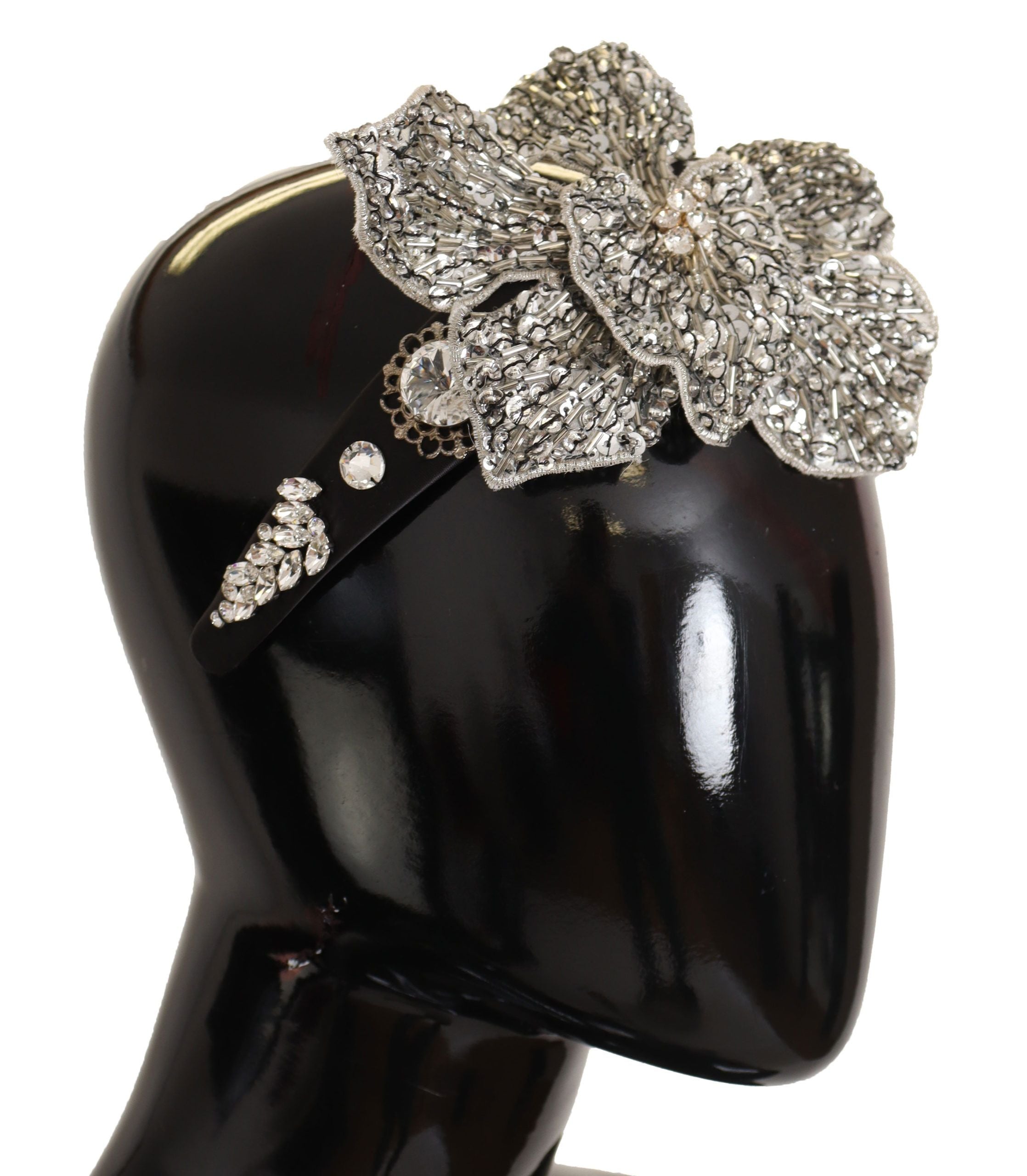 Dolce &amp; Gabbana Elegant Crystal Diadem Headband - Chic Black