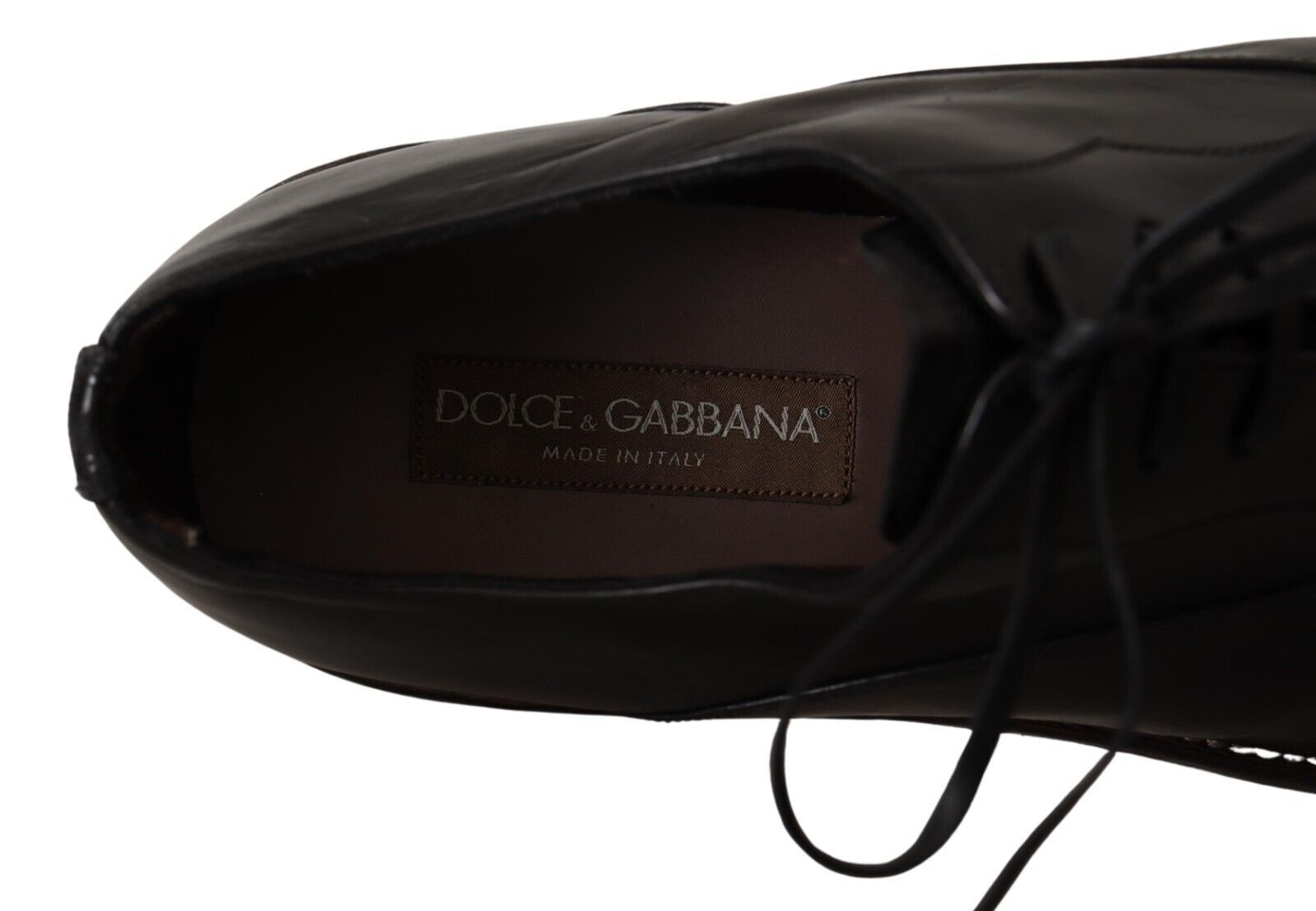 Dolce & Gabbana Elegant Black Leather Derby Formal Shoes