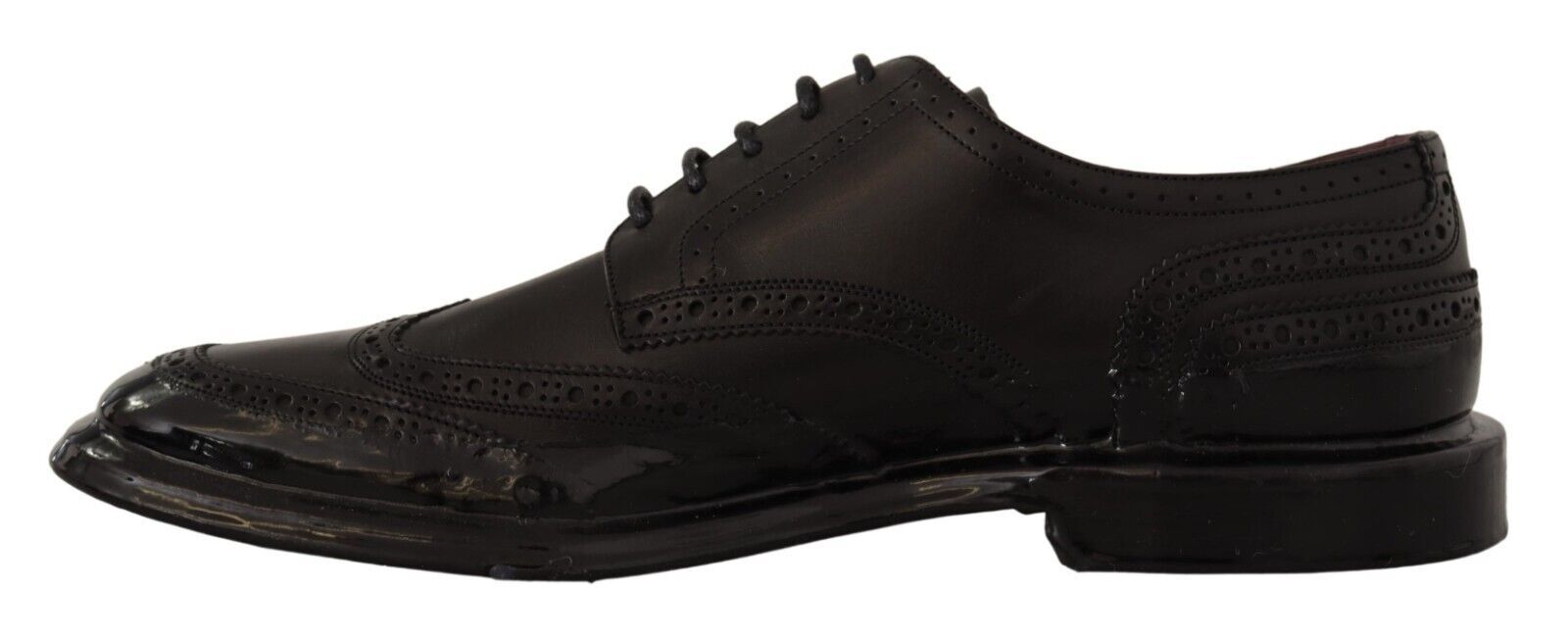 Dolce &amp; Gabbana Elegant Calfskin Derby Oxford Wingtips