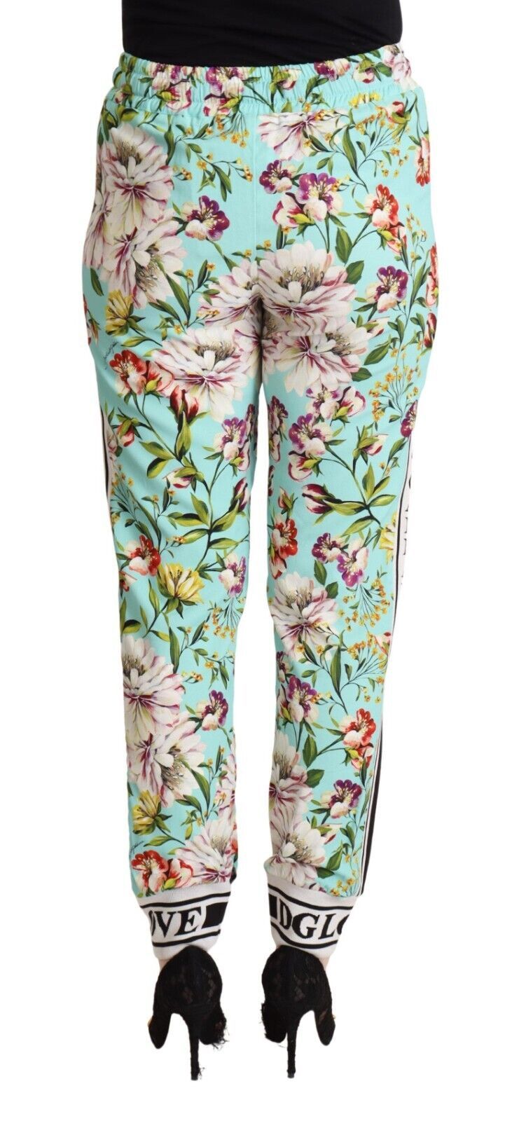 Dolce &amp; Gabbana Floral Viscose Jogger Pants σε πράσινο χρώμα